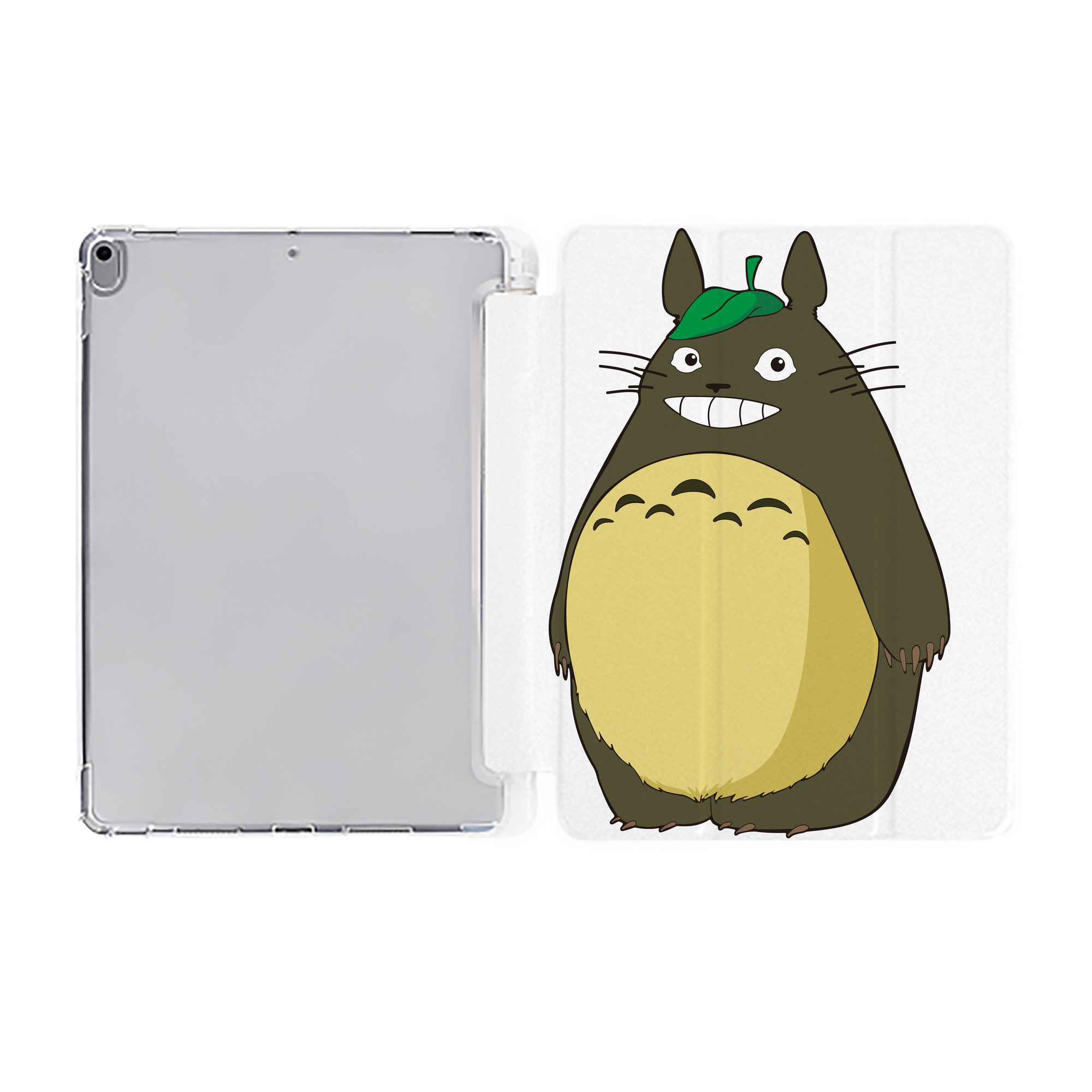 （画像用） となりのトトロ 草壁メイ 草壁サツキ My Neighbor Totoro Satsuki Kusakabe Mei Kusakabe IPad ケース ペン収納付き 三つ折りスタンド PUレザー×シリコン 対応機種9.5/10.5/10.9インチ